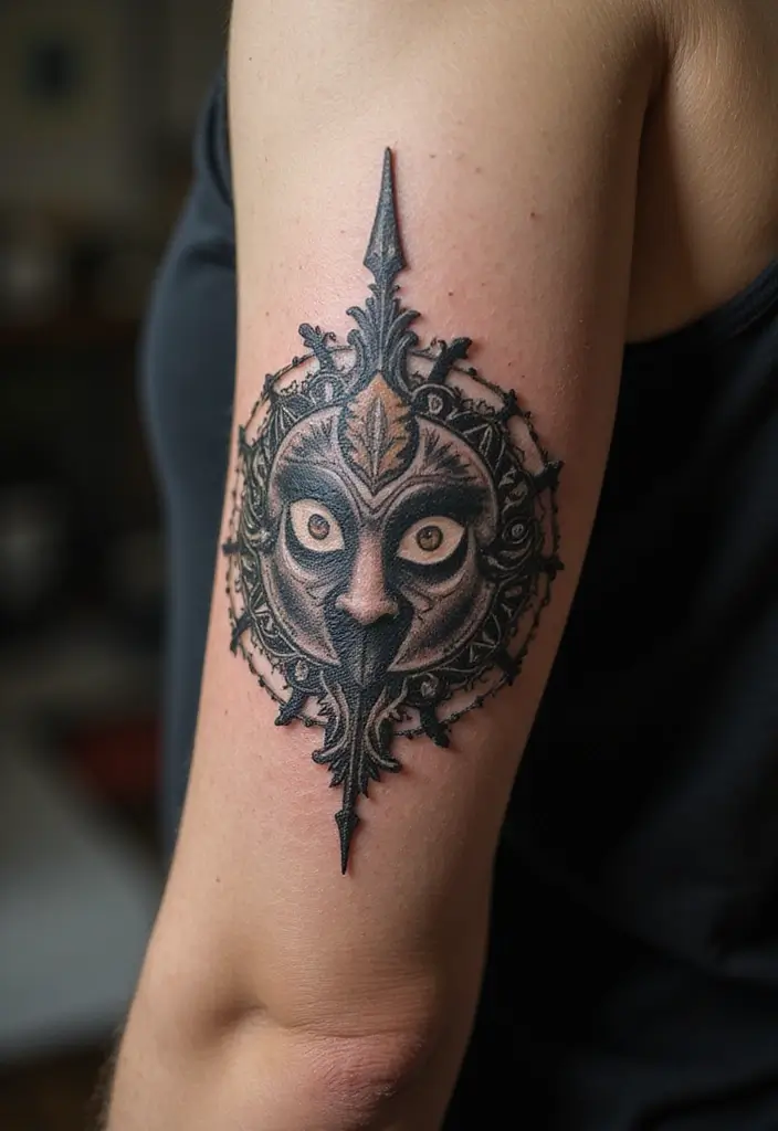 30 Valknut Tattoo Designs with Deep Norse Symbolism - 13. Valknut in 3D Style