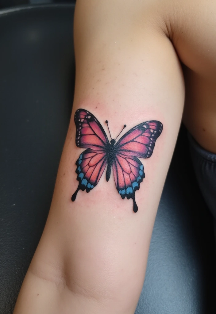 30 Butterfly Tattoo Placement Ideas That Enhance Beauty - 14. Inner Arm: Personal and Intimate