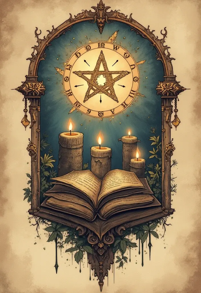 30 Dark Gothic Tattoos with Mysterious and Edgy Aesthetics - 14. The Grimoire
