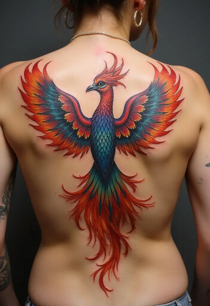30 Eternal Love Tattoo Designs for Lasting Connection - 14. Phoenix Rising