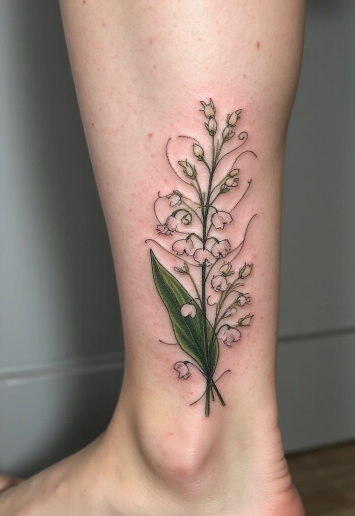 30 Lily of the Valley Tattoo Meaning and Design Ideas - 14. The Feminine Touch
