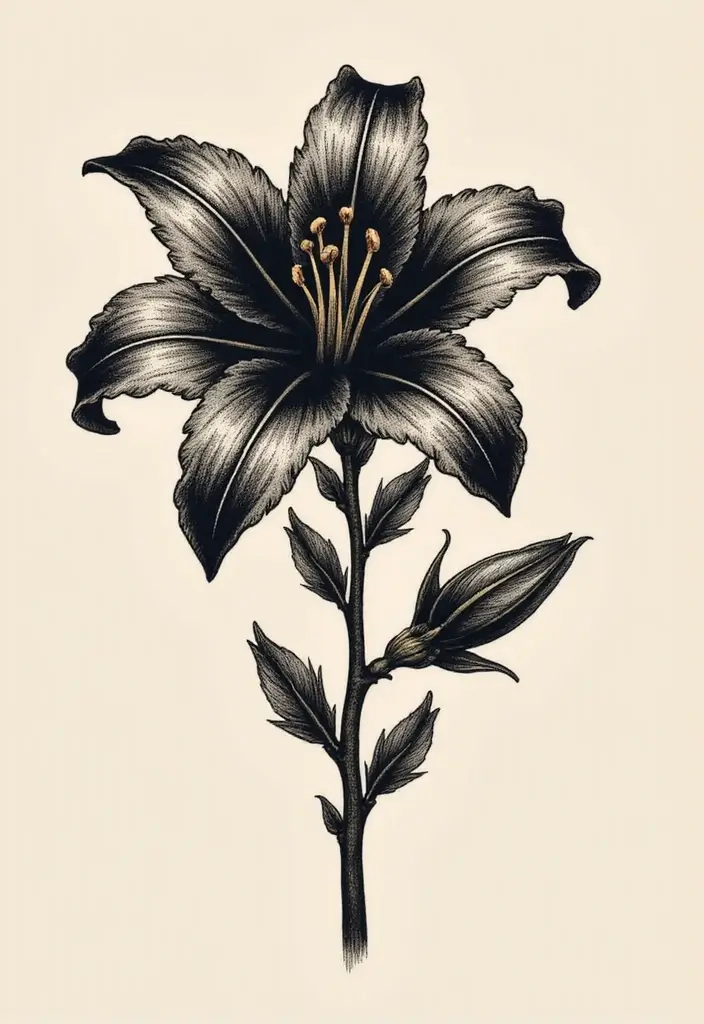 30 Lily Tattoo Symbolism Ideas for Elegant Ink - 14. Strength and Resilience