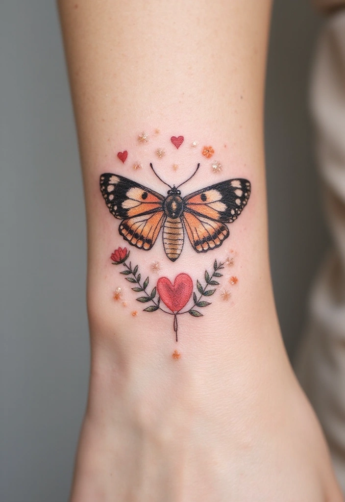 30 Moth Tattoo Designs with Symbolism and Beauty - 14. Moth Tattoo as a Self-Care Reminder