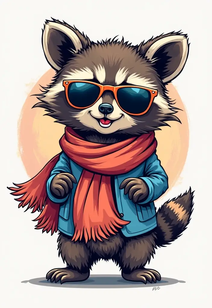 30 Raccoon Tattoo Designs with Clever and Playful Meanings - 14. The Fashionista