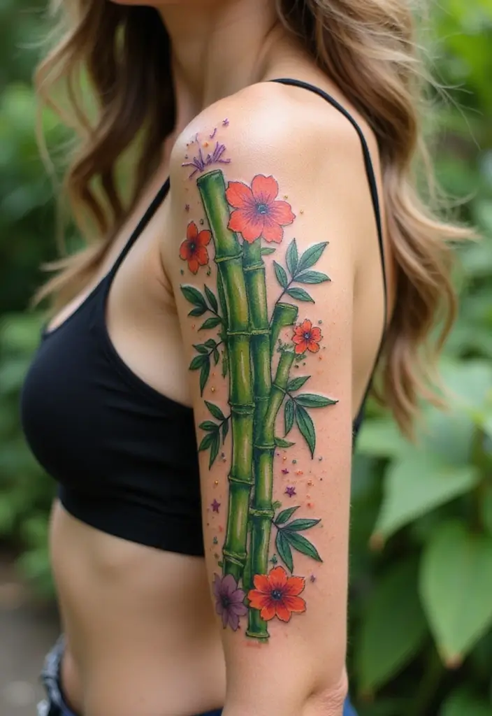 30 Bamboo Tattoo Meaning and Artistic Designs - 15. Celebration of Life
