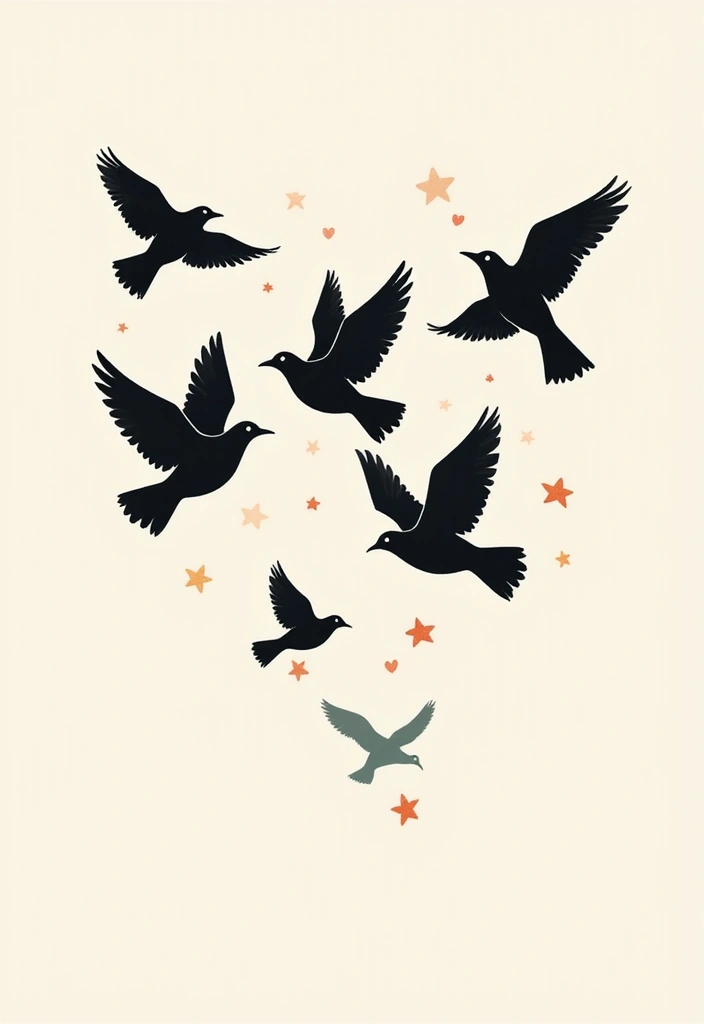30 Black Bird Tattoo Meaning and Unique Designs - 15. Symbol of Community
