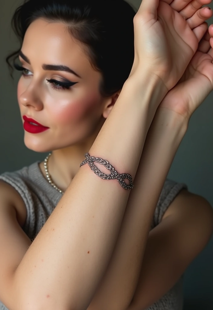 30 Daisy Chain Tattoo Inspirations for a Delicate Look - 15. Infinity Daisy Chain