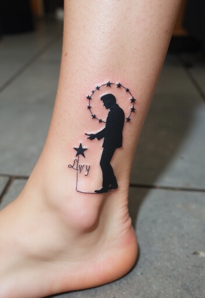 30 Elvis Silhouette Tattoo Ideas for Rock Legends - 15. Minimalist Elvis