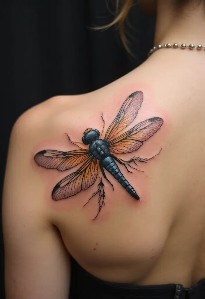 30 Firefly Tattoo Designs That Glow with Meaning - 15. Firefly with Feathers
