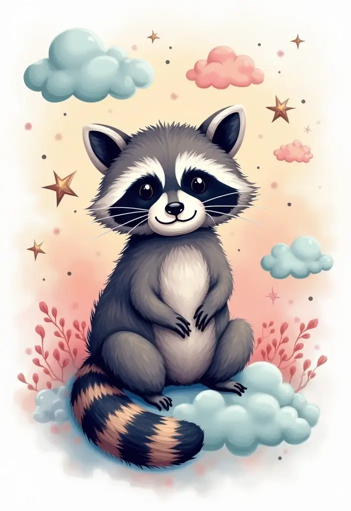 30 Raccoon Tattoo Designs with Clever and Playful Meanings - 15. The Whimsical Dreamer