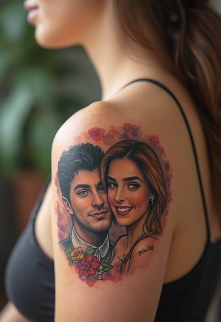 30 Sexiest Tattoos for Women with Confident Style - 15. Portrait Tattoos