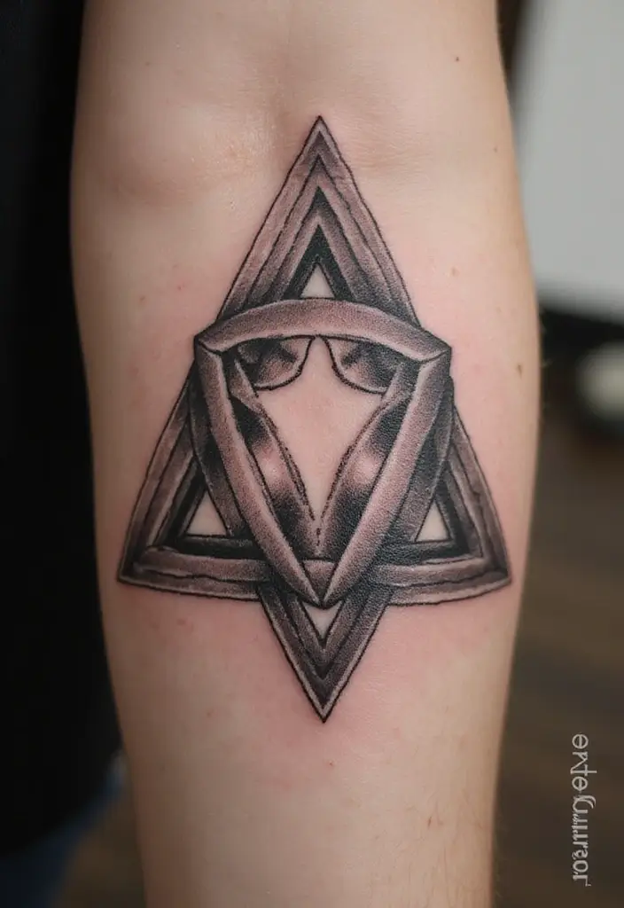 30 Triangle Tattoos for Guys That Carry Symbolic Meaning - 15. The Unity Triangle