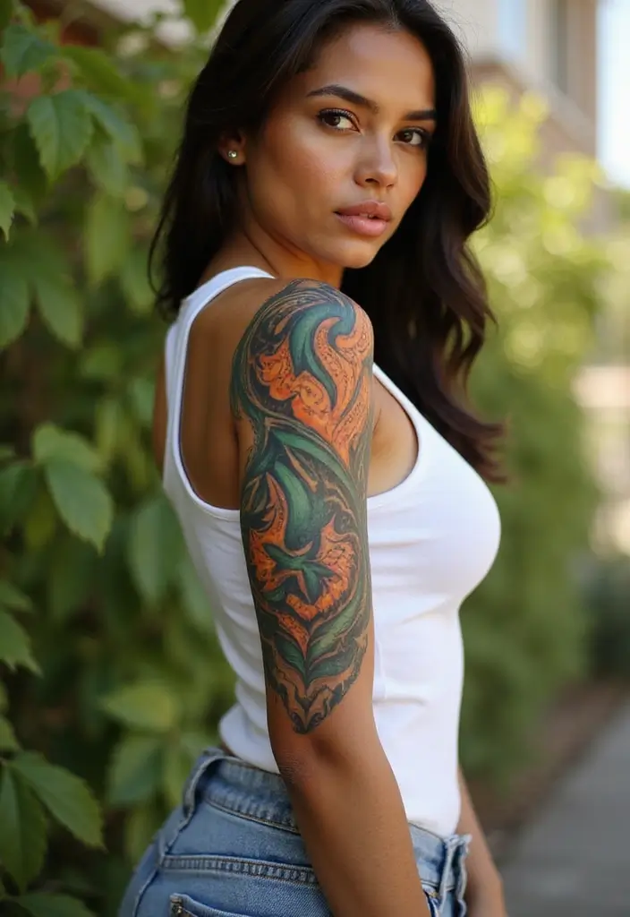 30 Tribal Half Sleeve Tattoos for Bold and Timeless Designs - 15. Modern Tribal Aesthetics