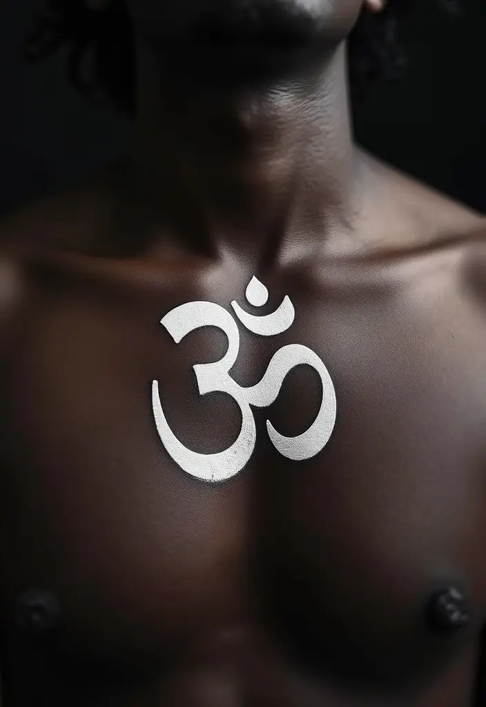 30 White Ink Tattoo Ideas on Dark Skin That Stand Out - 15. Spiritual Symbols