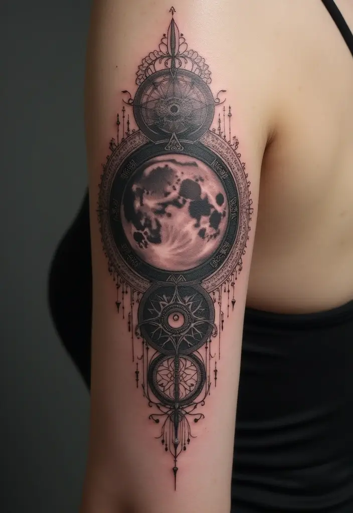 30 Yakuza Tattoo Name Inspirations and Their Meanings - 15. 月 (Tsuki) - The Moon