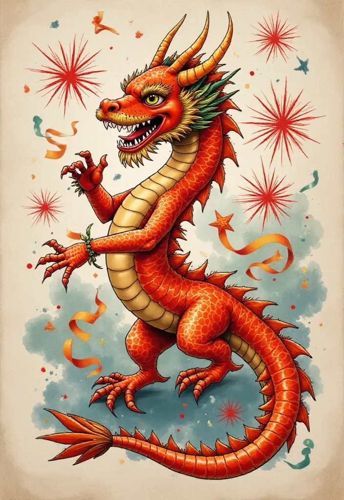 30 Chinese Dragon Tattoo Meaning and Artistic Designs - 16. The Dragon's Dance