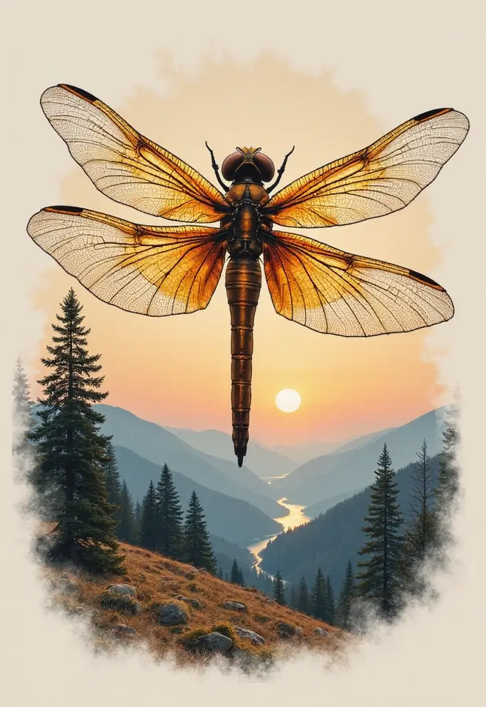 30 Dragonfly Tattoo Symbolism Ideas with Meaning - 16. Freedom to Explore