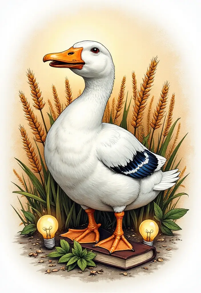 30 Duck Tattoo Meaning and Creative Designs - 16. A Harvest of Wisdom
