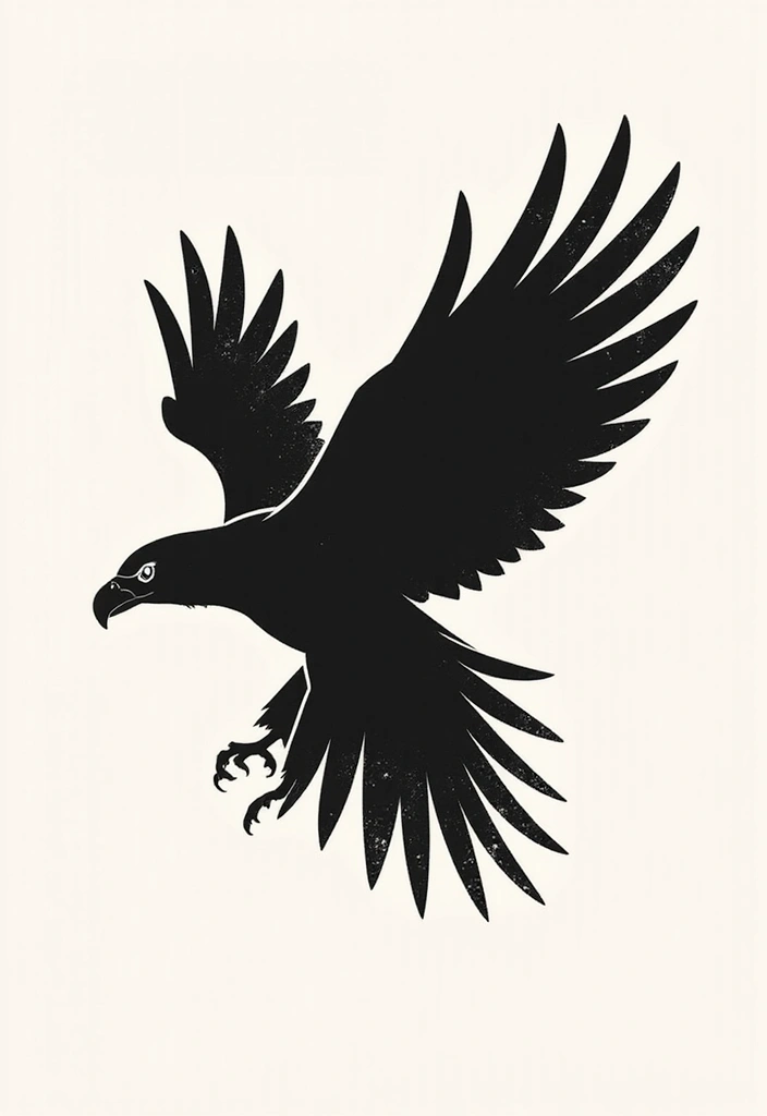 30 Eagle Tattoo Ideas That Represent Power and Courage - 16. Eagle Silhouette Design