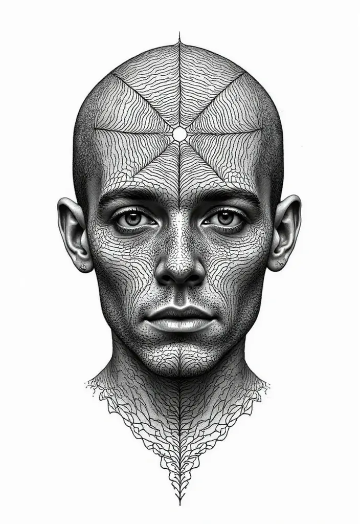 30 Geometric Head Tattoo Ideas for Bold Expression - 16. Circular Patterns
