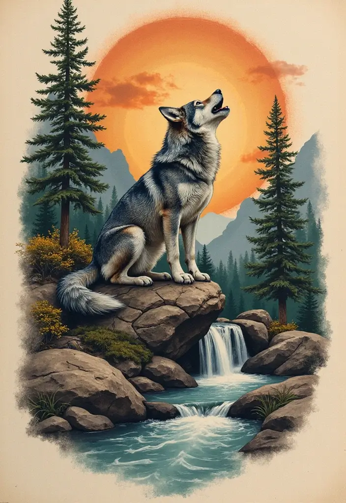 30 Howling Wolf Tattoo Meaning and Inspiring Designs - 16. The Bond with Nature
