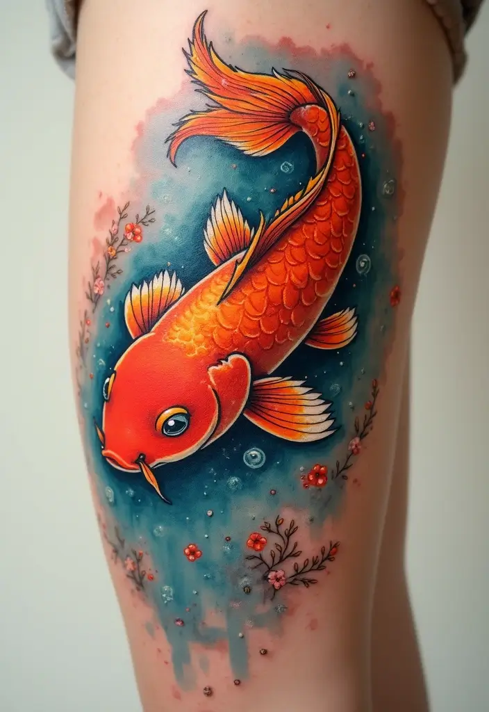 30 Karma Tattoo Meaning and Stunning Design Ideas - 16. Koi Fish
