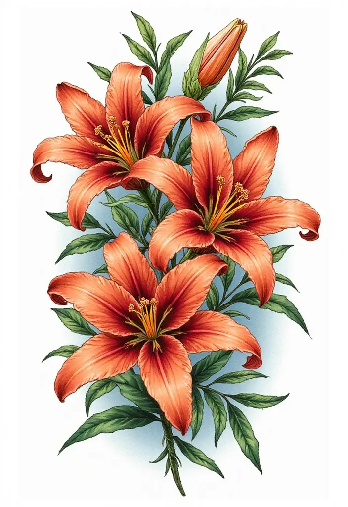 30 Lily Tattoo Symbolism Ideas for Elegant Ink - 16. Celebration of Nature's Beauty