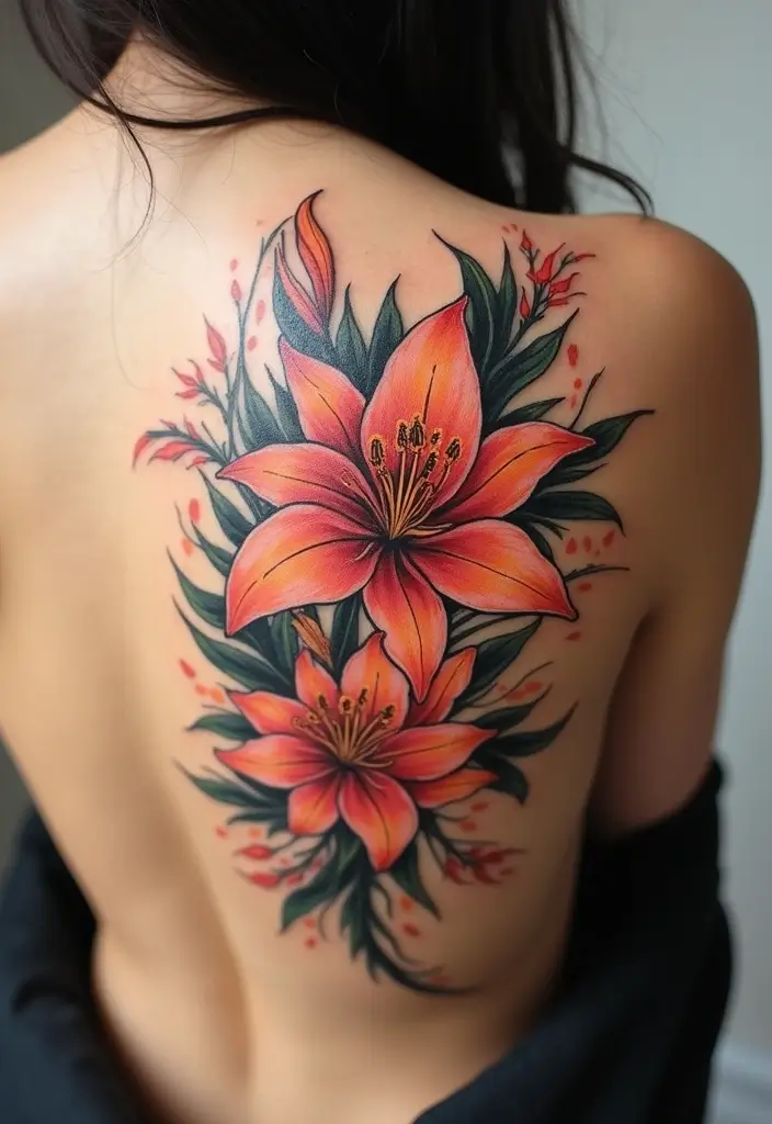 30 Lily Tattoos for Men That Balance Strength and Elegance - 16. Japanese Style Lily Tattoo