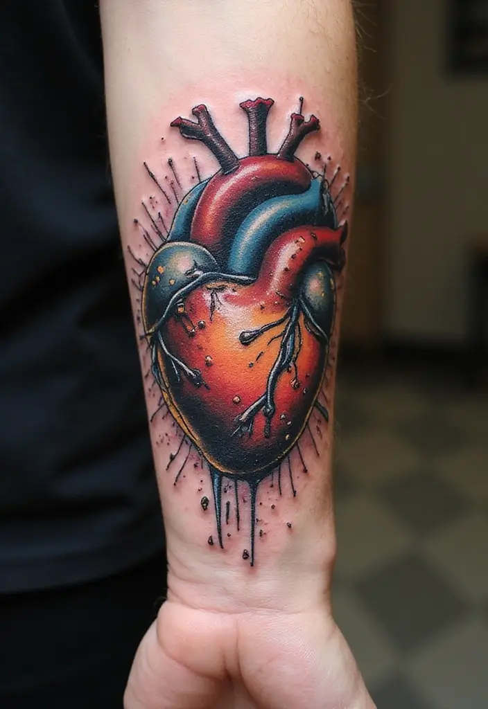 30 Futuristic Mech Tattoo Inspirations for Sci-Fi Fans - 16. Mech Heart Tattoo