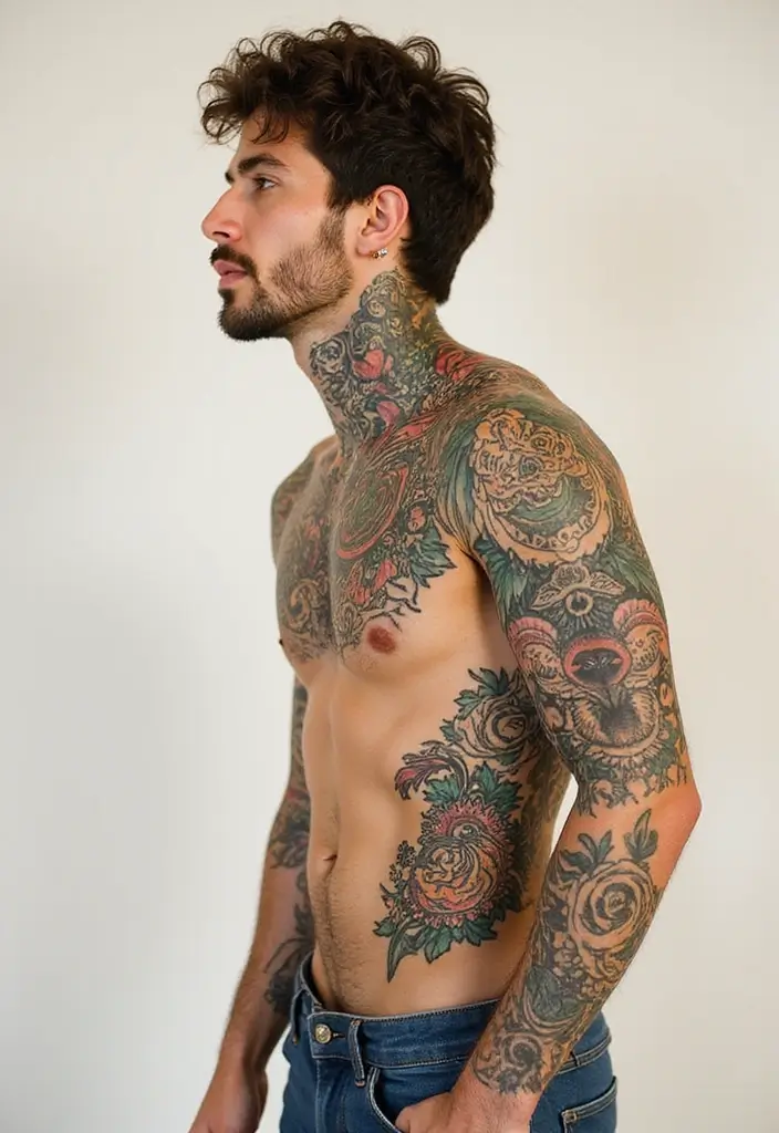 30 Most Popular Body Parts for Men to Tattoo - 16. Side Tattoos
