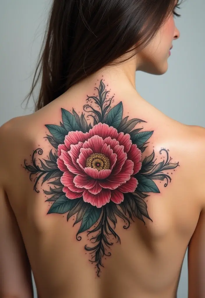 30 Peony Tattoo Ideas with Meaning and Elegance - 16. Peony Mandala