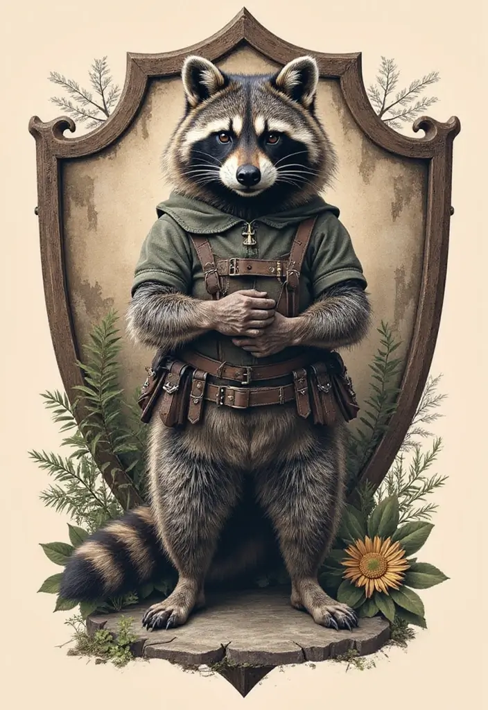 30 Raccoon Tattoo Designs with Clever and Playful Meanings - 16. The Protector