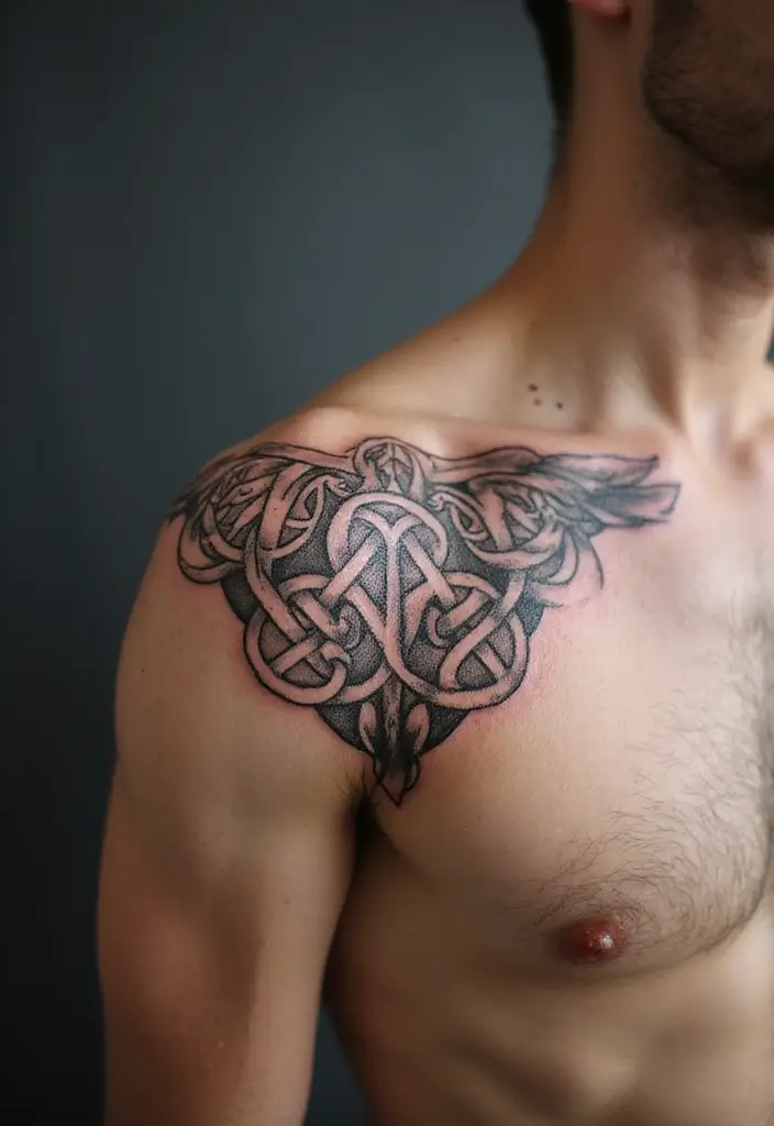 30 Shoulder and Back Tattoos for Guys with Masculine Energy - 16. Celtic Knots
