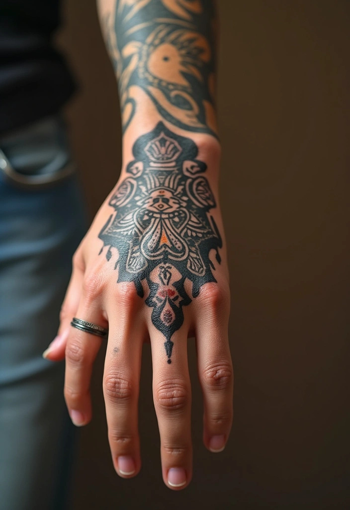 30 Symbol Hand Tattoos for Men That Speak Volumes - 16. The Hamsa Hand