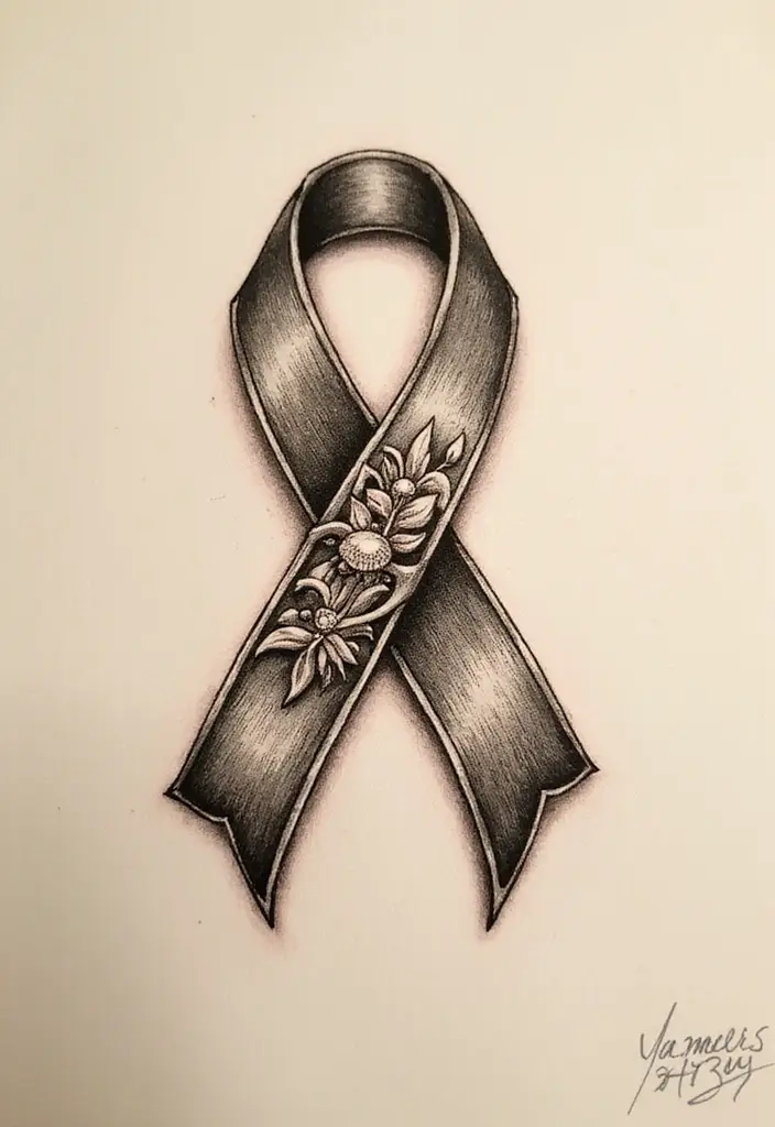 30 Tattoos That Signify Strength and Resilience - 16. Ribbon Tattoo