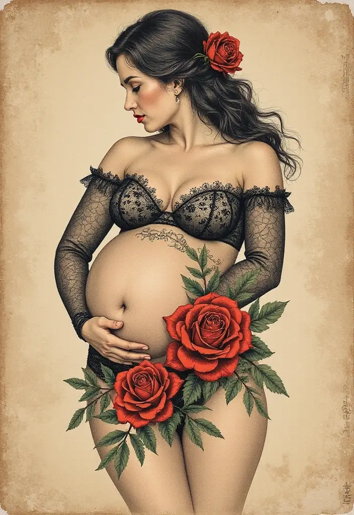 30 Womb Tattoo Concepts with Powerful Feminine Symbolism - 16. Vintage Womb Tattoos