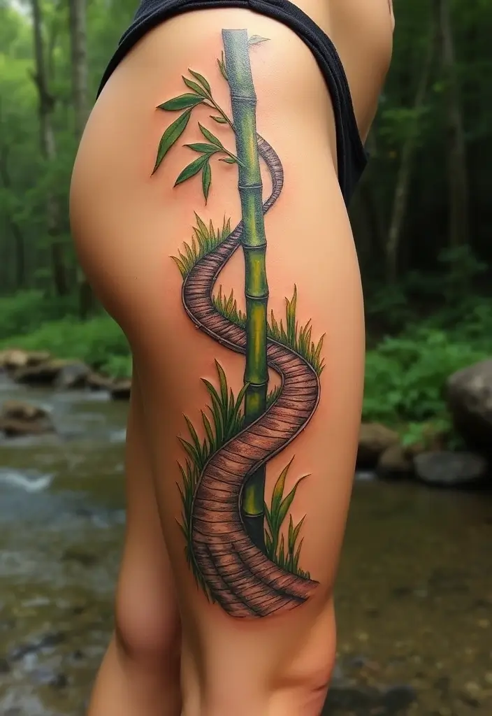 30 Bamboo Tattoo Meaning and Artistic Designs - 17. Journey of Self-Discovery