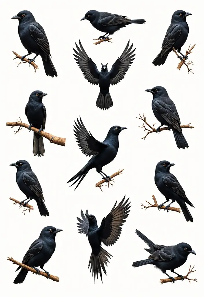 30 Black Bird Tattoo Meaning and Unique Designs - 17. Aesthetic Appeal