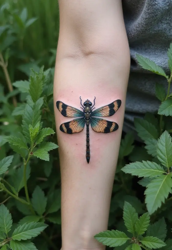 30 Dragonfly Tattoo Symbolism Ideas with Meaning - 17. Connection to Nature