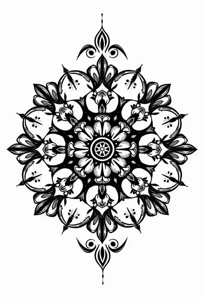 30 Mandala Tattoo Ideas with Spiritual and Geometric Beauty - 17. Abstract Mandala