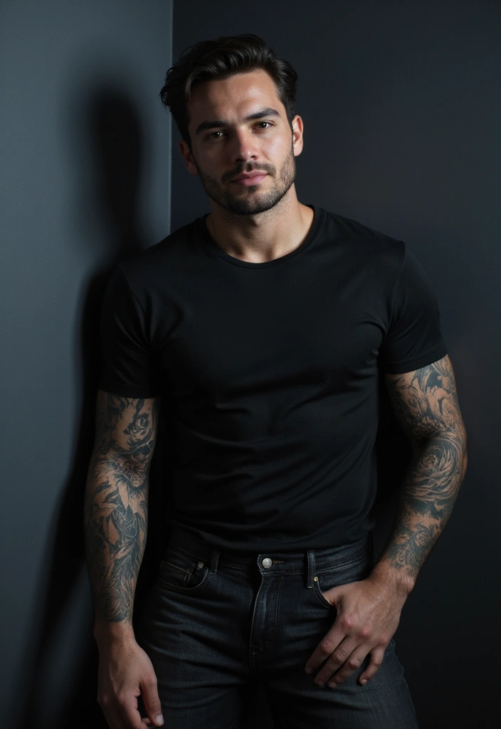 30 Men’s Floral Tattoo Half Sleeve Inspirations - 17. Enigmatic Night Bloom