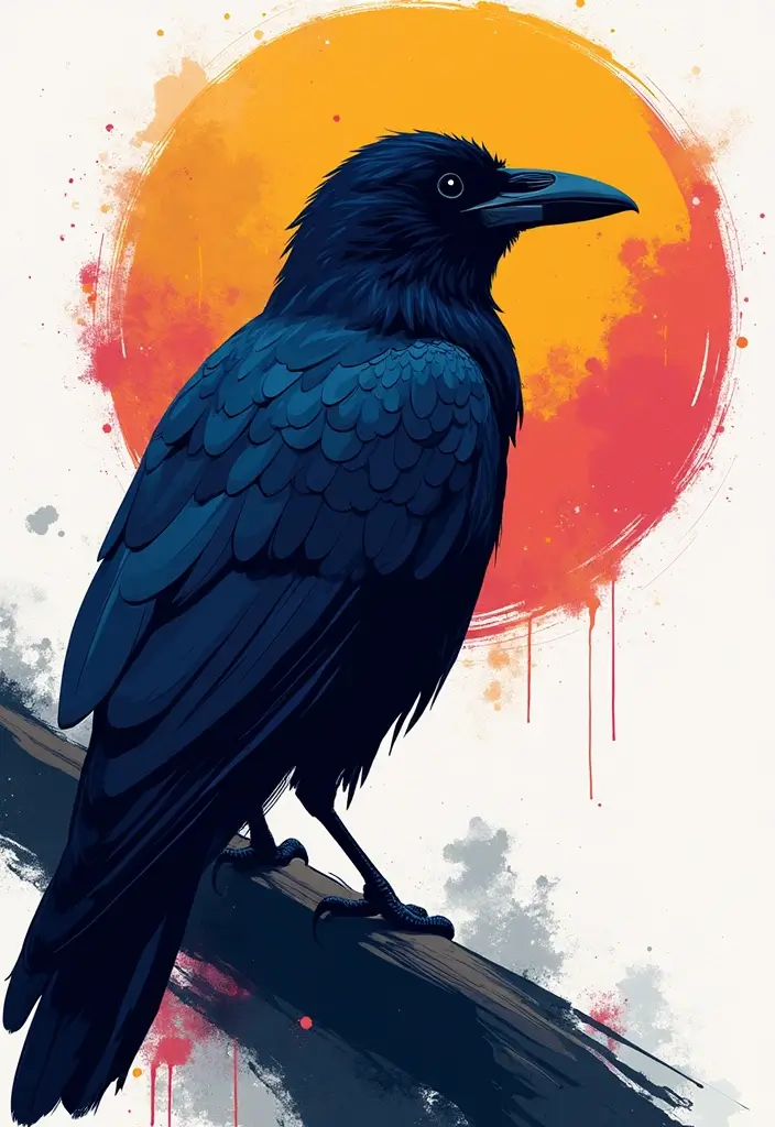 30 Raven Tattoo Shoulder Designs That Look Powerful - 17. Abstract Raven Silhouette