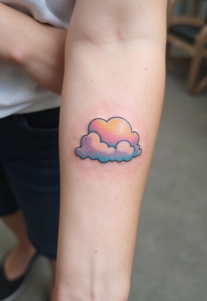30 Small Tattoo Placements That Make a Big Statement - 17. Small Cloud on the Forearm