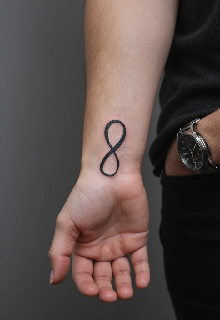 30 Subtle Men Tattoos That Look Minimal Yet Powerful - 17. Simple Infinity Symbol