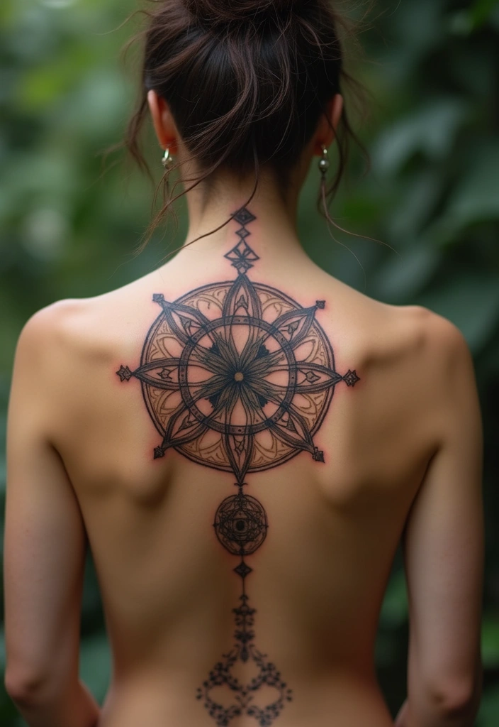 30 Valknut Tattoo Designs with Deep Norse Symbolism - 17. Valknut with Spiritual Symbols