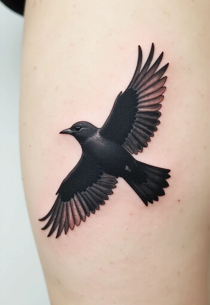 30 Blackbird Tattoo Meaning and Stunning Design Inspirations - 18. Honoring Loved Ones