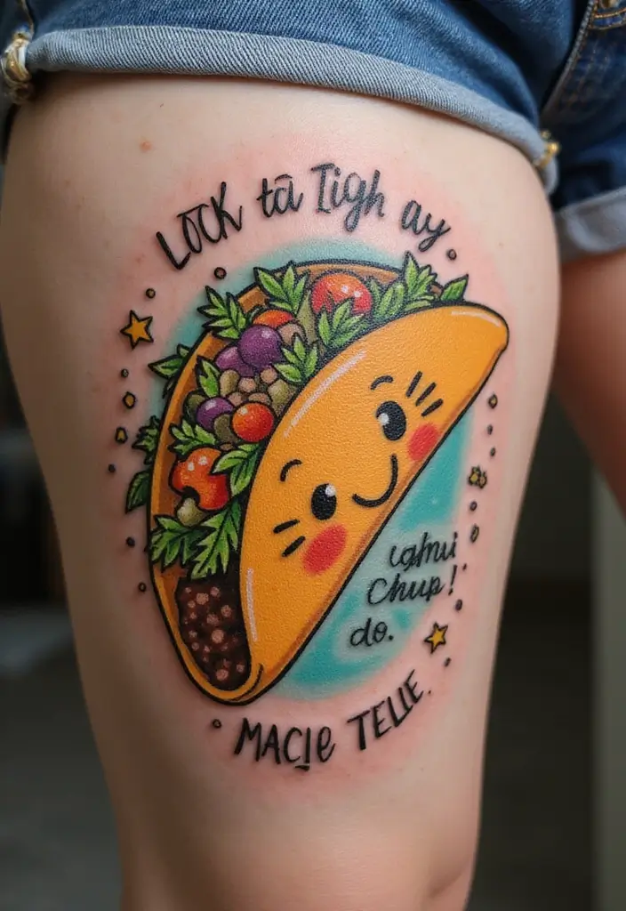 30 Cartoon Tattoo Ideas That Are Fun and Creative - 18. Fun Puns in Tattoo Art