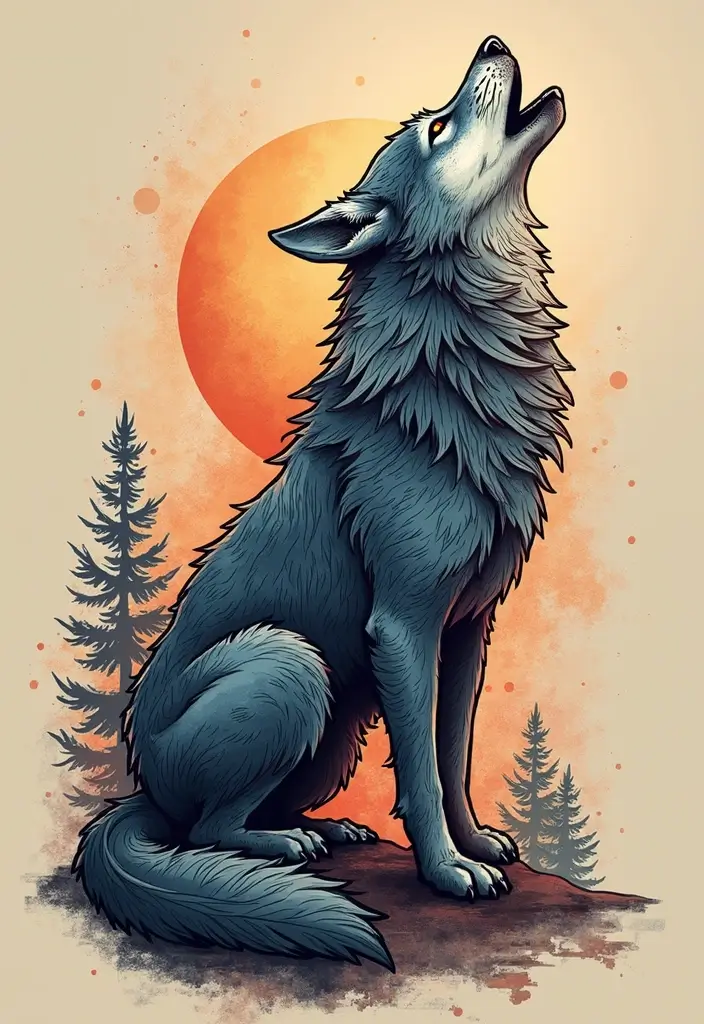 30 Howling Wolf Tattoo Meaning and Inspiring Designs - 18. A Connection to Mythology