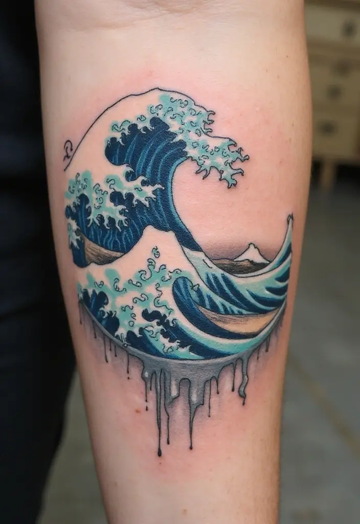 30 Masculine Tribal Tattoos Full of Power and Legacy - 18. The Ocean Wave