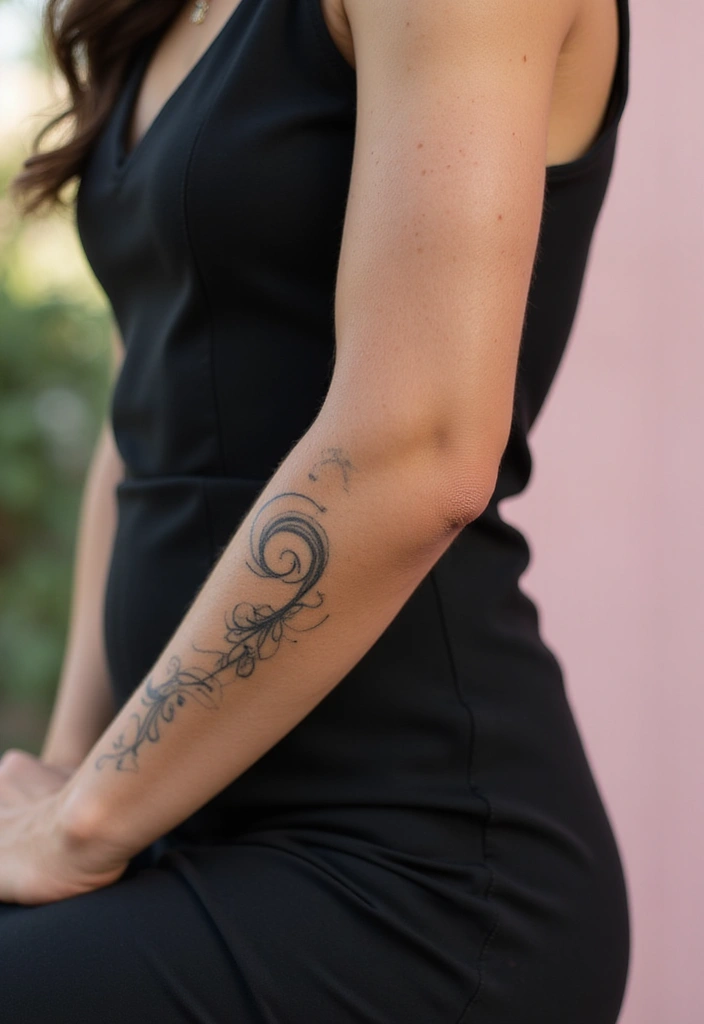 30 Black Hair Tattoos That Make a Bold Statement - 19. The Spiral Curl